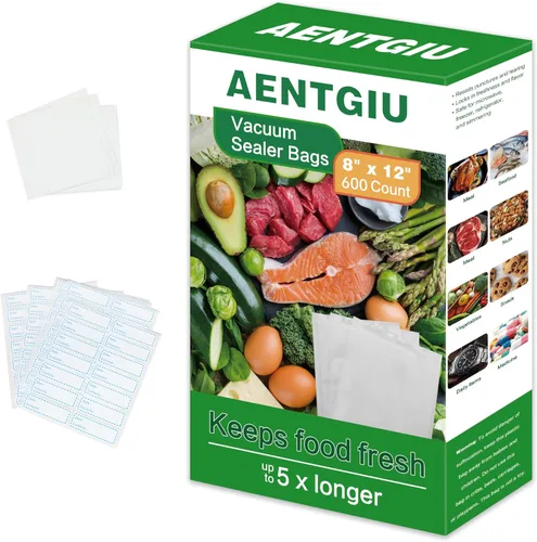 Miniatura 5 de Weston, 200 bolsas selladoras al vacío para alimentos, 8 x 12 pulgadas de grosor, sin BPA, compatibles con todas las máquinas de vacío, para guardar