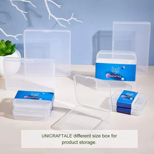Miniatura 5 de UNICRAFTALE Acerca de 30 piezas de eslabones rectangulares de acero inoxidable 1.201 in de largo, etiquetas de identificación en blanco de 1.201 in