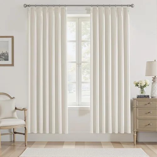 Miniatura 37 de UHITECH Cortinas opacas cortas de 35 pulgadas de largo, plisadas, opacas, para ventanas pequeñas, con aislamiento térmico, cortinas reductoras