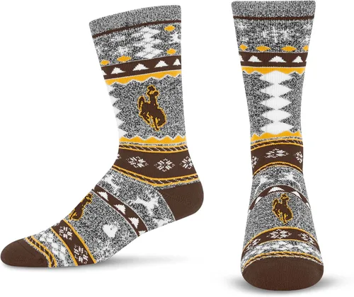 Miniatura 5 de For Bare Feet Ugly Holiday Sweater Crew Sock NCAA