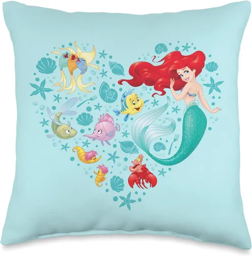Disney La Sirenita Ariel Under The Sea Heart Almohada