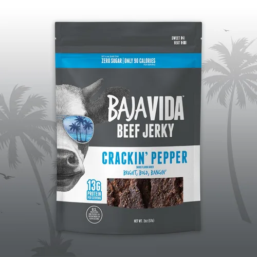 Miniatura 4 de Baja Beef Jerky - Cecina de res 100% natural, cetogénica, sin gluten, cecina artesanal baja en calorías, 0.46 oz de proteína por porción, sin