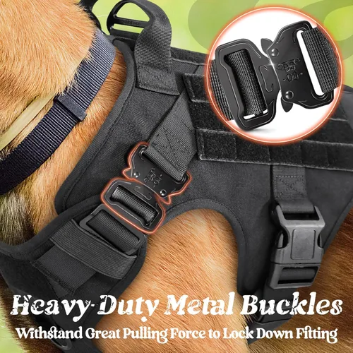 Miniatura 2 de rabbitgoo - Arnés táctico para perros pequeños, arnés resistente para mascotas con asa, chaleco de servicio sin tirones para razas pequeñas, chaleco