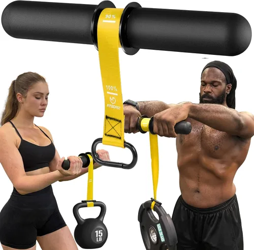 Miniatura 7 de FitBeast Fortalecedor de antebrazo y ejercitador de antebrazo, rodillo de muñeca con mango más grueso, entrenador de fuerza de antebrazo con correa