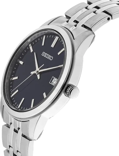 Miniatura 3 de Seiko Reloj esencial de cuarzo azul esfera para hombre SUR399 Movimiento de cuarzo
