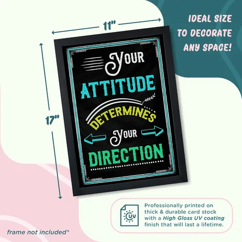 Miniatura 3 de L&O Goods - Paquete de 10 pósteres motivacionales de 11 x 17 pulgadas, afirmaciones positivas para aula, oficina u hogar, impresiones inspiradoras