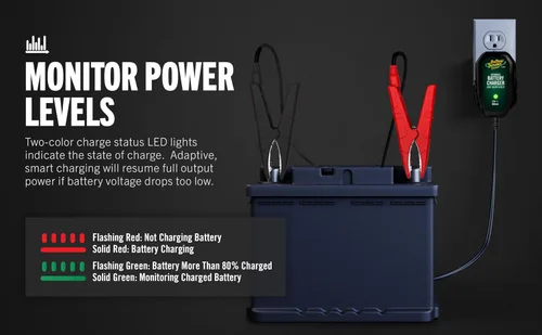 Miniatura 8 de Battery Tender Junior 12V, 750mA Cargador y Mantenedor: Cargador Automático de 12V para Motocicletas, Quads y Más - Más Inteligente que un Cargador