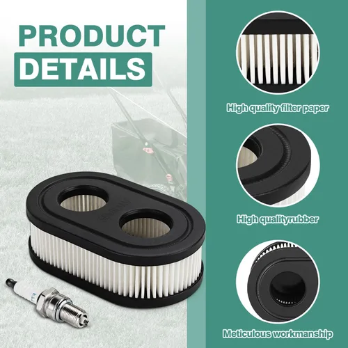 Miniatura 7 de 593260 Bujía de filtro de aire compatible con Troy-Bilt TB110 TB115 TB200 TB230 TB330 TB370 Filtro de aire para cortacésped 798452 334404、4247 5432K