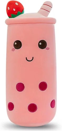 Miniatura 9 de Rexinc - Lindos peluches Boba, peluche Boba de felpa larga, almohada de peluche de burbujas de té, animal de peluche para regalo para niños