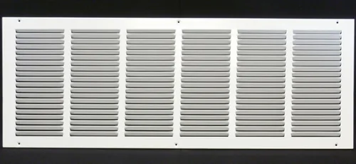 Miniatura 78 de HVAC Premium 30' x 10' [Abertura de conducto] Rejilla de aire de retorno de acero estampado plano - Pared lateral y techo - Cubierta de conducto
