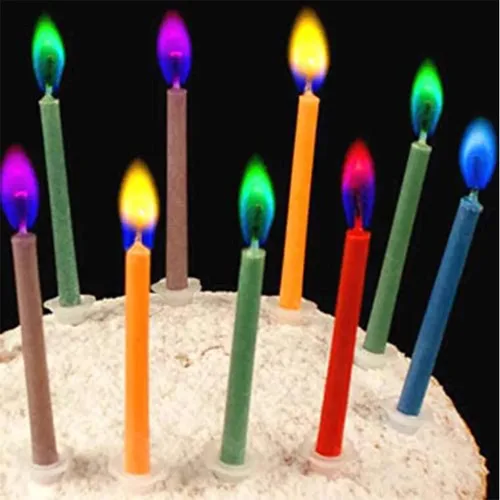 Velas de pastel de cumpleaños, divertidos portavelas coloridos incluidos, para pasteles de cumpleaños para que sea una celebración mágica (colorido,