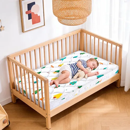 Miniatura 7 de Colchón para cuna mini de 38" x 24" x 4" - Soporte firme y comodidad, espuma premium, silencioso e inodoro, colchón hipoalergénico para cuna mini
