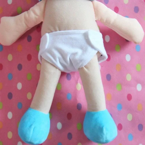 Miniatura 3 de Paquete de 6 pañales de muñeca de juguete, elige color (blanco)