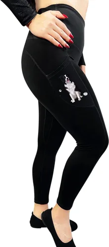 E&S Pets Leggings de yoga de tiro alto para amantes de las mascotas, pantalones de yoga ligeros y ultrasuaves de 25 pulgadas para mujeres con