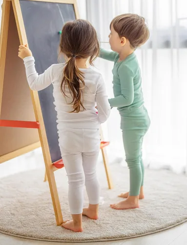 Miniatura 15 de AVAUMA - Pijama para niños y niñas de algodón básico para uso diario