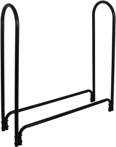 Estante de lujo de Panacea para exteriores. Estante negro para troncos con 4 patas. Incluye una bolsa de Panacea para llevar troncos, Negro