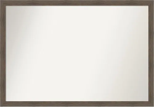 Miniatura 328 de Amanti Art Espejo de pared personalizado no biselado (24 x 27 pulgadas), marco estrecho de nogal chipre - varios tamaños personalizados - Espejo