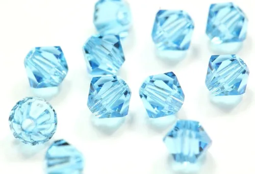 Miniatura 76 de 100 piezas auténticas Preciosa de 3 mm (0,12 pulgadas) cuentas sueltas de cristal bicono facetado pequeño amatista púrpura compatibles con cristales