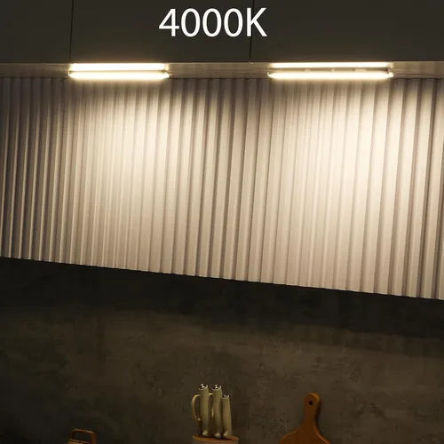 Miniatura 2 de Litever Kit de iluminación LED enchufable para debajo del gabinete con adaptador, regulador, 2 piezas de tiras de luz LED USB de 12 pulgadas. Blanco