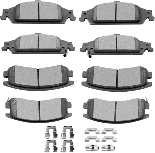 Miniatura 14 de SCITOO - Juego de pastillas de freno de cerámica, 8 pastillas de freno para BMW 740i 1995, 1997-2001, BMW 740i, 1995-2001 para BMW 740iL, 2000-2003