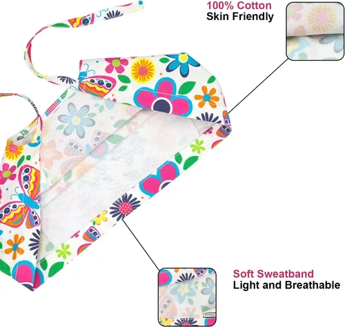 Miniatura 30 de Print Scrub Caps - Sombrero perfecto para enfermeras, médicos y EMTs..