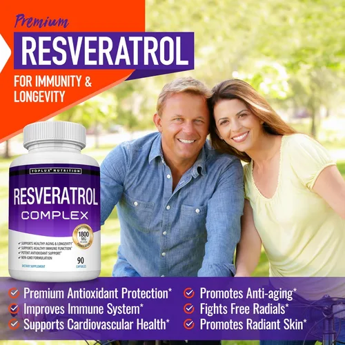 Miniatura 3 de Suplemento de resveratrol 1800 mg Complejo antioxidante - Píldoras naturales altamente potentes de trans-resveratrol para el envejecimiento
