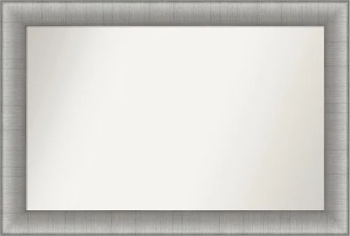 Miniatura 375 de Amanti Art Espejo de baño plateado para sobre fregadero, 28 x 47 pulgadas, espejo rectangular de plata imperial, marco de madera tradicional de gran