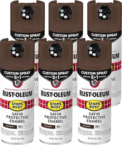 Miniatura 42 de Rust-Oleum 376855 - Pintura en aerosol antióxido personalizada 5 en 1, 12 onzas, color negro mate, (paquete de 1)