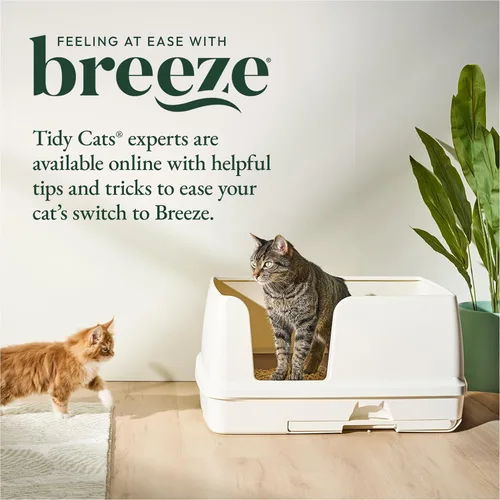 Miniatura 7 de Purina Tidy Cats - Sistema de arena para gatos, Breeze XL todo en uno con control de olores y fácil de limpiar, no aglutinante, caja de 18 libras