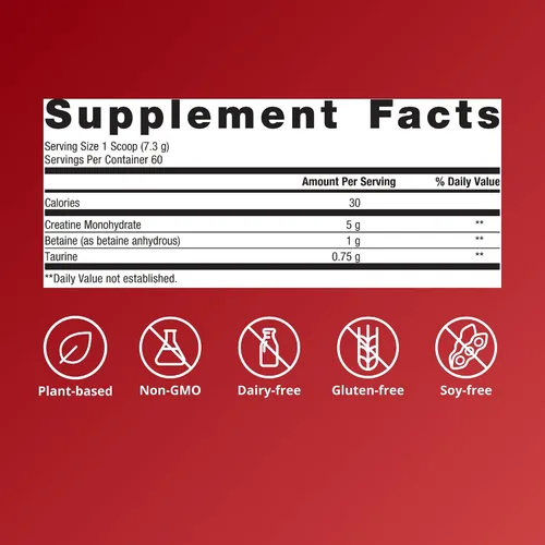 Miniatura 4 de Metagenics Creatine UP - Suplemento de creatina para mujeres y hombres con betaína y taurina - Apoya el crecimiento muscular, la fuerza