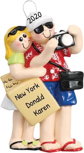 Miniatura 10 de Adornos personalizados para parejas de vacaciones 2024 – Adorno de viaje para pareja, adornos de avión, adorno de nuestra primera Navidad juntos