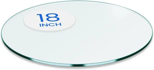 Miniatura 47 de Dulles Glass Superficie de Mesa de Vidrio Redonda de 12 Pulgadas - Templado - Superficie de Vidrio de 3/8 Pulgadas de Grosor, Pulido Plano Seguro