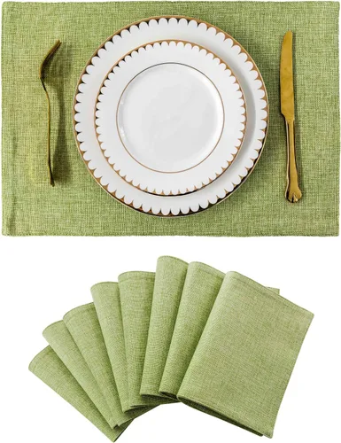Miniatura 62 de Juego de 6 manteles individuales resistentes al calor para mesa de comedor y cocina de Home Brilliant, manteles individuales para mesa de comedor