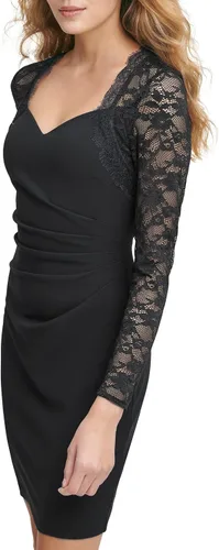 Miniatura 2 de GUESS Vestido de encaje con manga tres cuartos para mujer