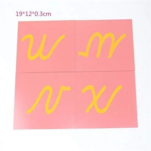 Miniatura 8 de DANNI Juguetes para bebés Montessori Language Lower Case Papel de lija Letras Cursiva Tablero de Rastreo Temprano Preescolar Cumpleaños