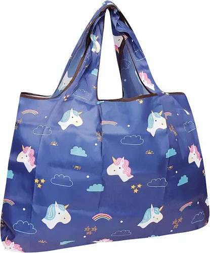 Miniatura 8 de allydrew - Bolsa grande plegable de nailon, reutilizable para compras