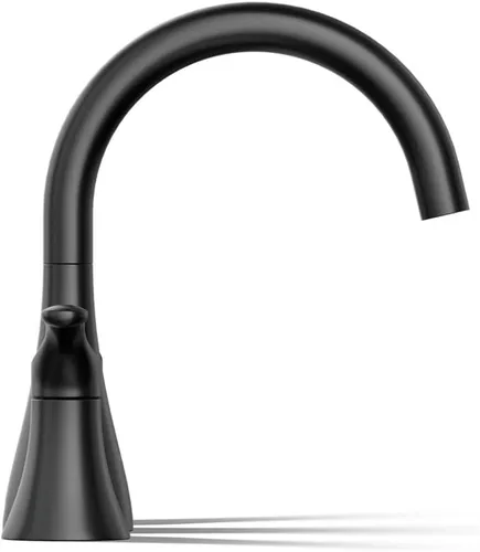 Miniatura 5 de KOHLER K-T26426-4-BL - Moldura simple para grifo de baño, metal duradero de alta calidad, resistente a la corrosión, diseño elegante, negro mate