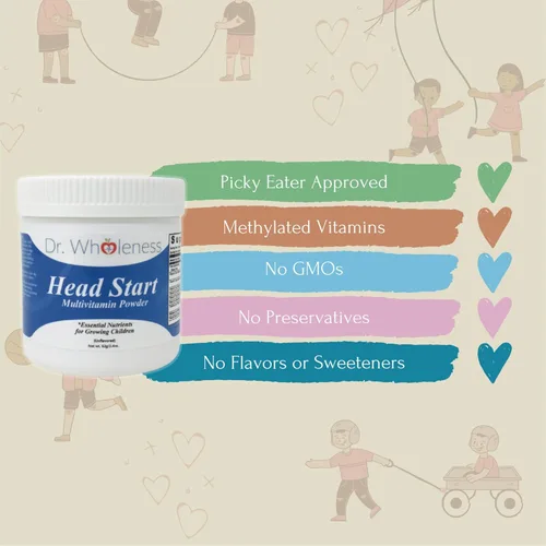 Miniatura 3 de Head Start Multivitamínico en polvo Nutrientes esenciales para niños en crecimiento, vitaminas B metiladas, fácil de mezclar, sin sabores