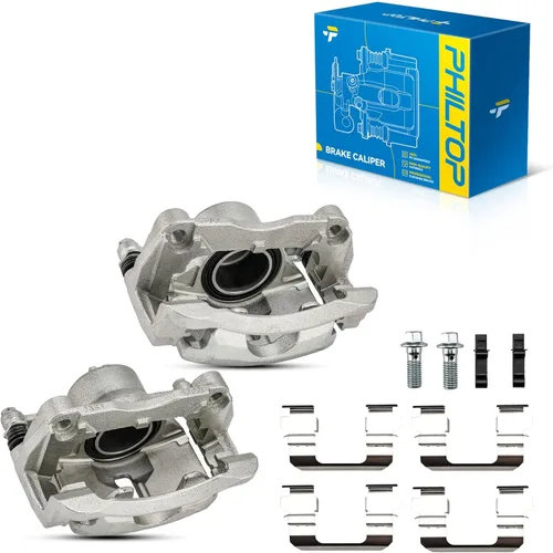 Miniatura 62 de PHILTOP Conjunto de Pinza de Freno de Disco Delantero Compatible con Jeep Wrangler 1990-2006, Jeep Cherokee 1990-2001, Grand Cherokee 1993-1998