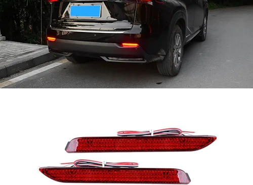 x xotic tech Reflector LED Reflector de freno trasero de parada trasera antiniebla compatible con Toyota Avalon Sienna o Lexus IS-F RC250, rojo (OE