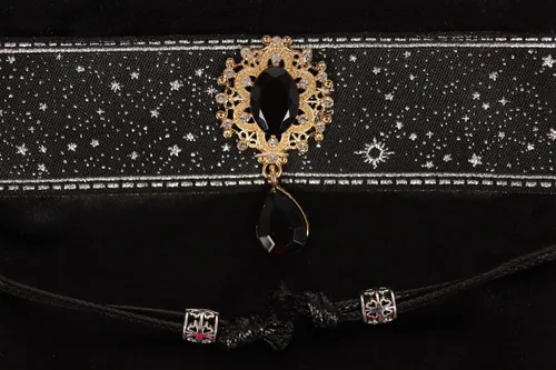 Miniatura 6 de Bolsa de cartas de tarot, mantel de adivinación, encaje de río estrella, parte inferior de partículas de terciopelo grueso con bolsa de tarot (negro)