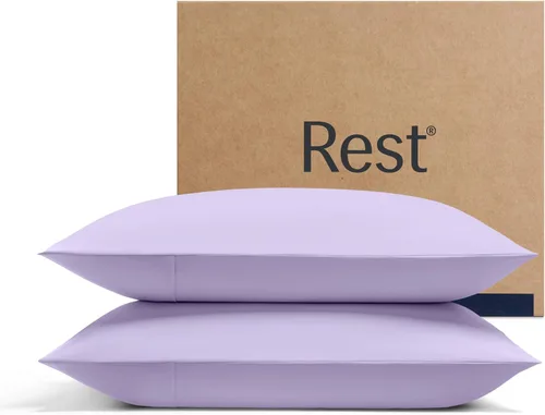Miniatura 10 de REST® Evercool®+ Fundas de almohada refrescantes estándar, 2 fundas de almohada para piel sensible, tela con infusión de plata para un sueño