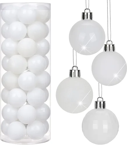 Miniatura 25 de Adornos de bolas de Navidad negras de 2.36 pulgadas, 25 piezas inastillables, set de adornos de Navidad, bolas de Halloween, adorno negro para árbol