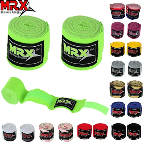 Miniatura 7 de MRX BOXING & FITNESS Boxing Hand Wraps Semi-Elalstic Multi Colors Great for MMA Boxing Muay Thai Kick Boxing Training 118, 160, 180 Length
