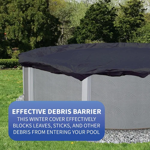Miniatura 6 de Cubierta 8 oval de invierno para alberca elevada, Azul marino oscuro
