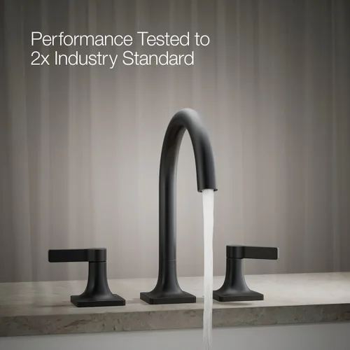 Miniatura 4 de KOHLER K-T28131-4-BL Venza - Moldura de grifo de baño para montaje en cubierta, dos asas, material duradero de alta calidad, resistente a