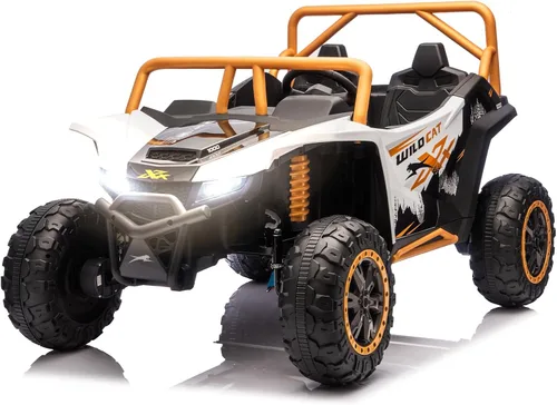 Miniatura 12 de 2026 XXXL 24V 4WD 2 plazas UTV todoterreno 4x4 a batería eléctrico de juguete con control remoto para niños y niñas, UTV 4 ruedas con música, Azul