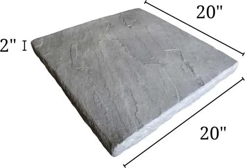 Miniatura 2 de Moldes de goma de piedra fabricados para hormigón, textura de pizarra para pared y columna tapa/piedra de fuego/pavimentadora 20 '' de largo x 20