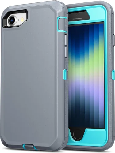 Miniatura 19 de Jelanry para iPhone 5/ 5S/ SE 1ª Generación (2016) Funda de uso rudo resistente a prueba de golpes de doble capa, carcasa protectora deportiva