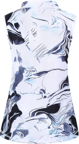 Miniatura 3 de Viracy Camiseta sin mangas con cremallera para mujer, de secado rápido, para entrenamiento de golf